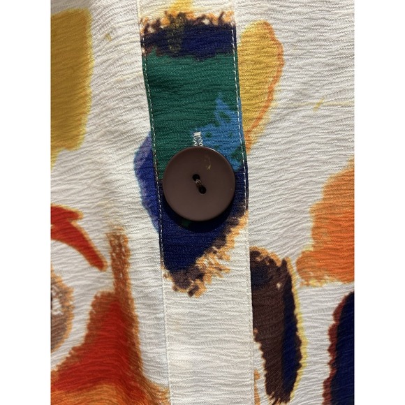 Ali Miles Box Print Colorful Shirt Shacket Blazer 1X Maximalist Boho Art To Wear - Picture 3 of 9